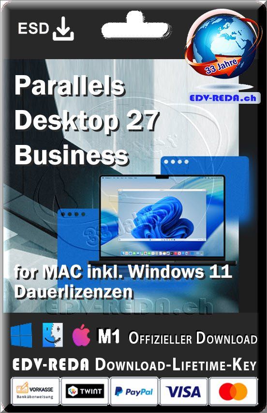 Apple Software: Parallels Desktop 27 MAC Businness Dauerlizenz inkl. Windows – Nuovo (secondo la descrizione) da Langenthal venduto da Reda