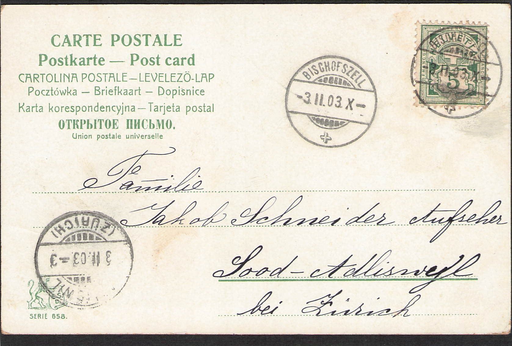 Cartoline postali: AK- Kinder,erste Verliebtheit , 1903 – Usato da Reichenburg venduto da Pipo-67 1