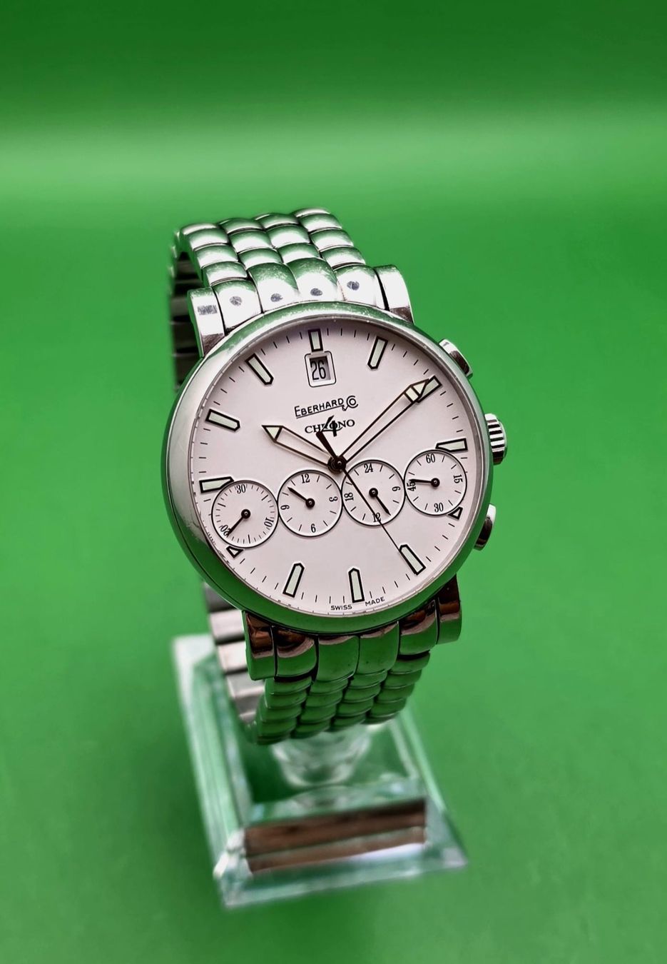 Eberhard & Co. Uhren: EBERHARD & Co CHRONO 4 AUTOMATIC CHRONOGRAPH  HERRE MEGA RAR – Gebraucht aus Neftenbach von Taschen-Uhren 8
