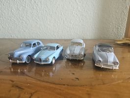 4 voitures miniatures 1/43