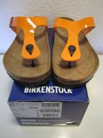 Birkenstock, Gizeh, Gr. 42, Normal, Patent Marygold, Neu