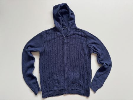 Place Zip Hoodie 100% cotton Women XL cable knit