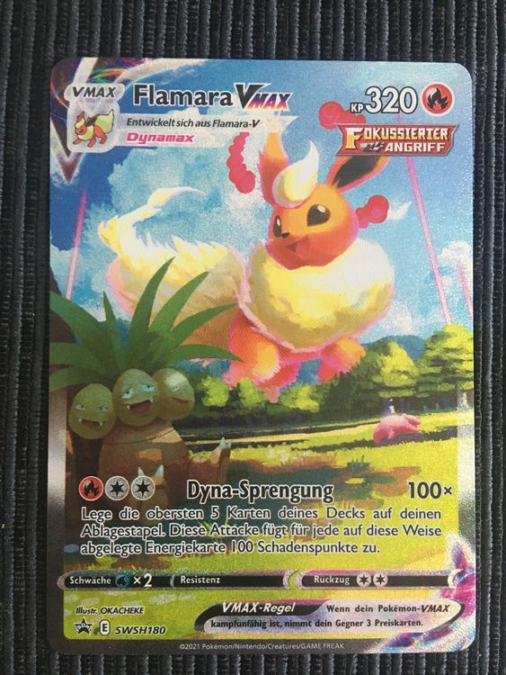 Pokemon Flamara Vmax Alternative Evolving Skies Promo (Neu (gemäss ...
