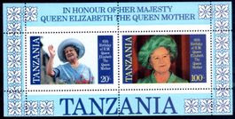 TANZANIA BLOCK MIT 2 MARKEN **POSTFRISCH** - W306