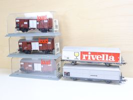 JOUEF/Roco 5 x SBB Wagen - H0 selten