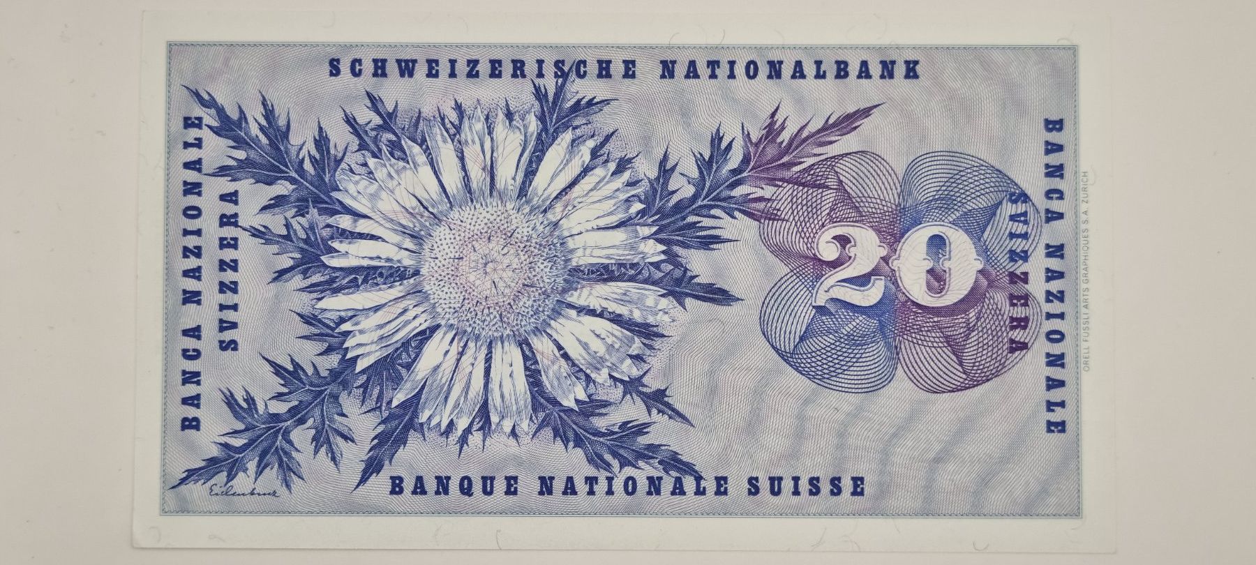 Banconote: Note 20 FR 1973 ungefaltet – Nuovo e nell'imballaggio originale da Bure venduto da chap981 1