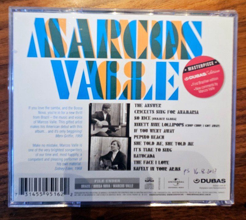 CD: CD Brasil: Marcos Valle "Samba '68" – Usato da Zürich venduto da phillyboy2007 1
