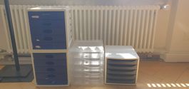 4 Schubladenboxen für Büro – gebraucht