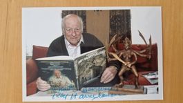 Ray Harryhausen, Original Autogramm auf Foto in Farbe