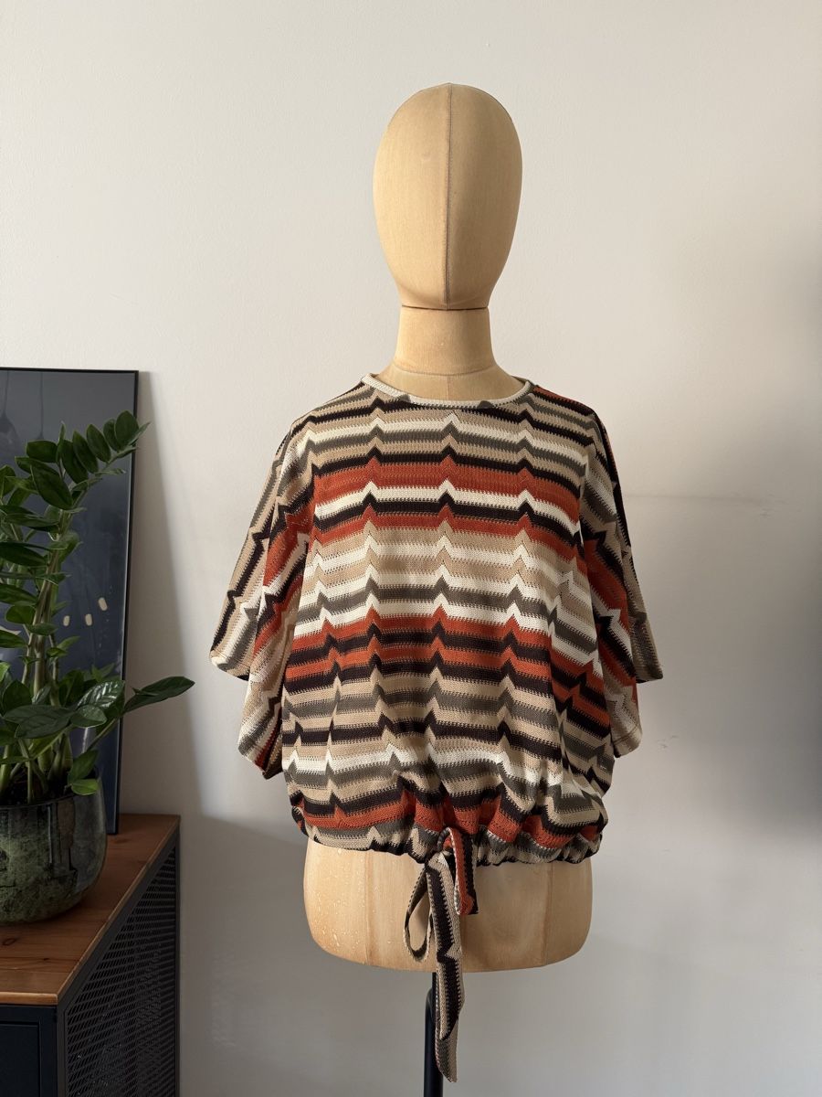 Zara T-shirt: Zara Trafaluc Strickshirt Boho Missoni Style Gr. S – Usato da Lugano venduto da rebecca.wardrobe