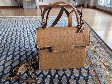 Delvaux Calfskin Brillant Tempête PM Bag - gold