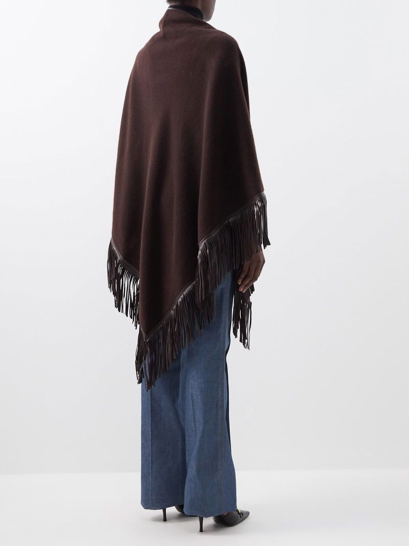 Valentino Altro in Moda donna: Poncho Valentino Cachemire/Cuir Franges, Taille U – Nuovo (secondo la descrizione) da Morges venduto da sandy069 4