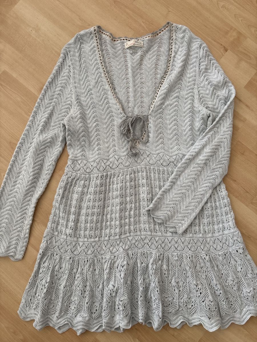 Odd Molly Vestiti: Strickkleid Odd Molly hellblau Baumwolle Grösse 38/40 – Usato da langenthal venduto da rundholz7 5