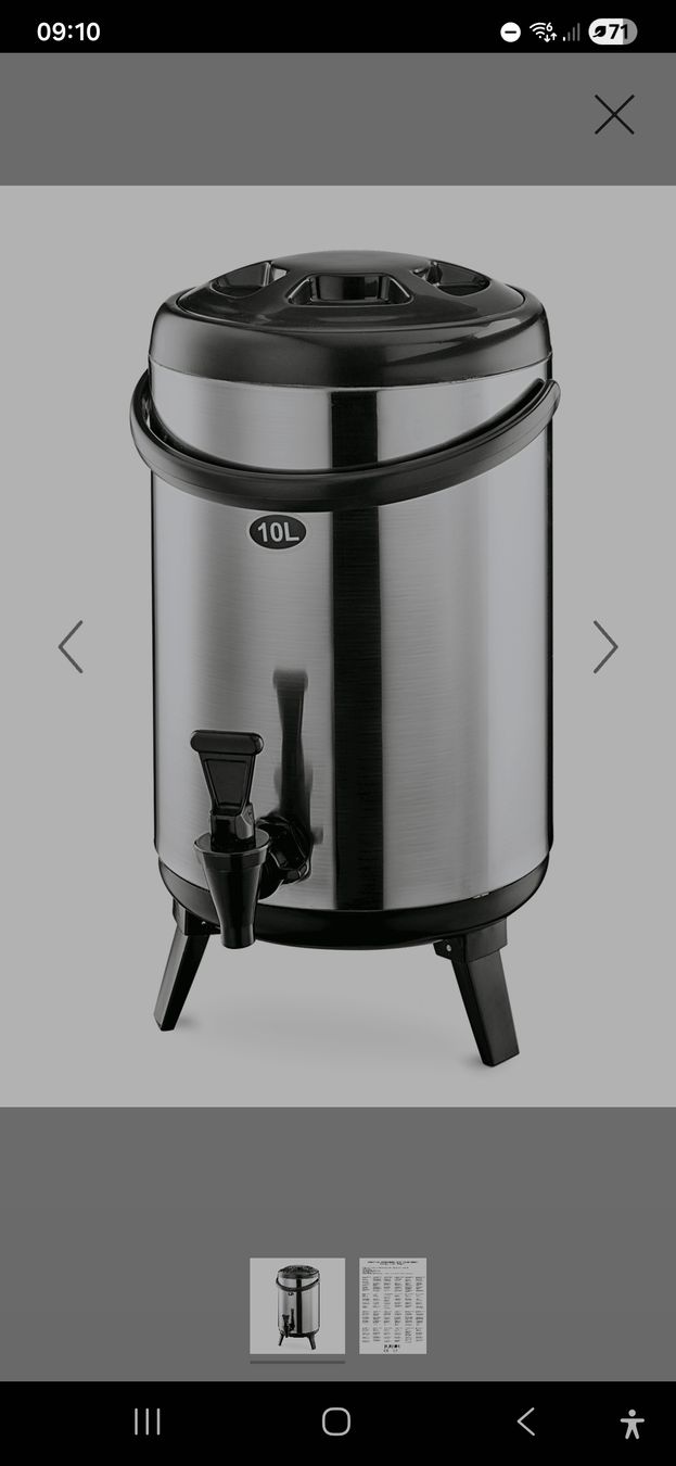 Teekannen: Thermokannen 10 ltr mit Zusatz Isolation – Gebraucht aus Malters von Diveman