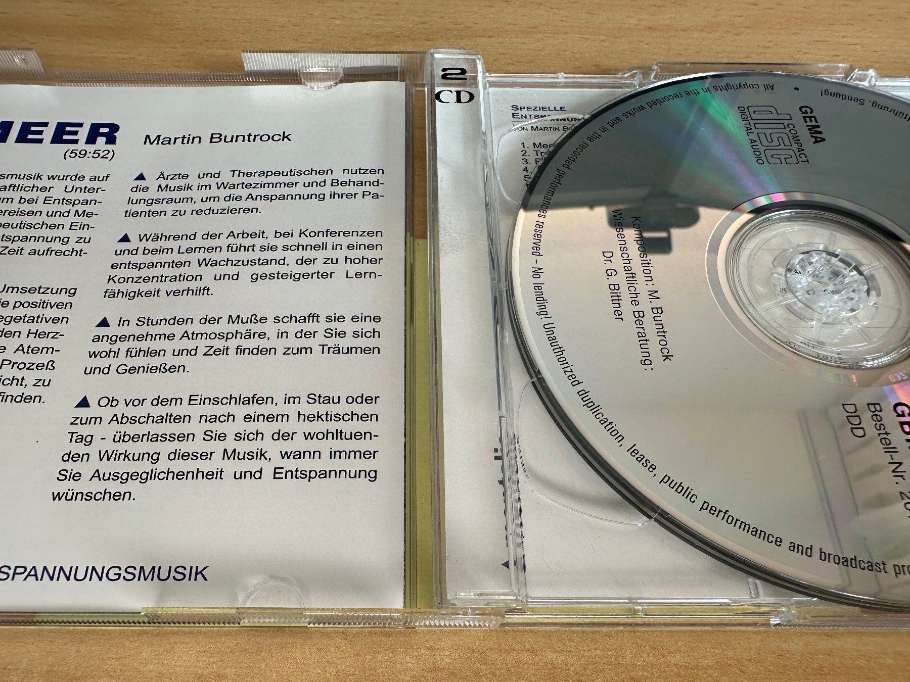 CDs: Martin Buntrock – Meer - 2 CD – Gebraucht aus Rikon im Tösstal von Alpenmutz 2