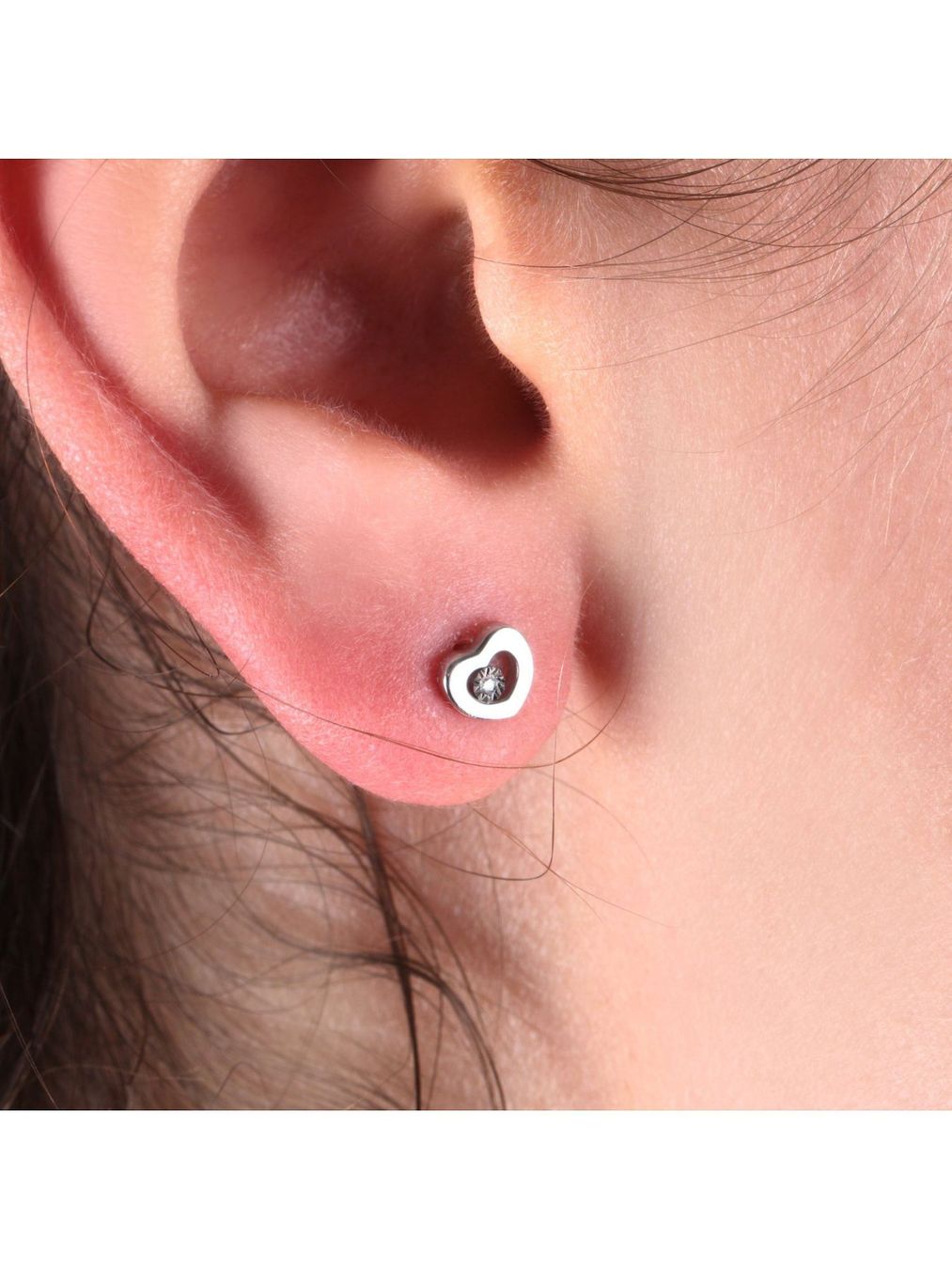 Orecchini pendenti & Orecchini a lobo: Ohrstecker 375er Weißgold 2 Diamant – Nuovo e nell'imballaggio originale da Hemmental venduto da 18kGold 2