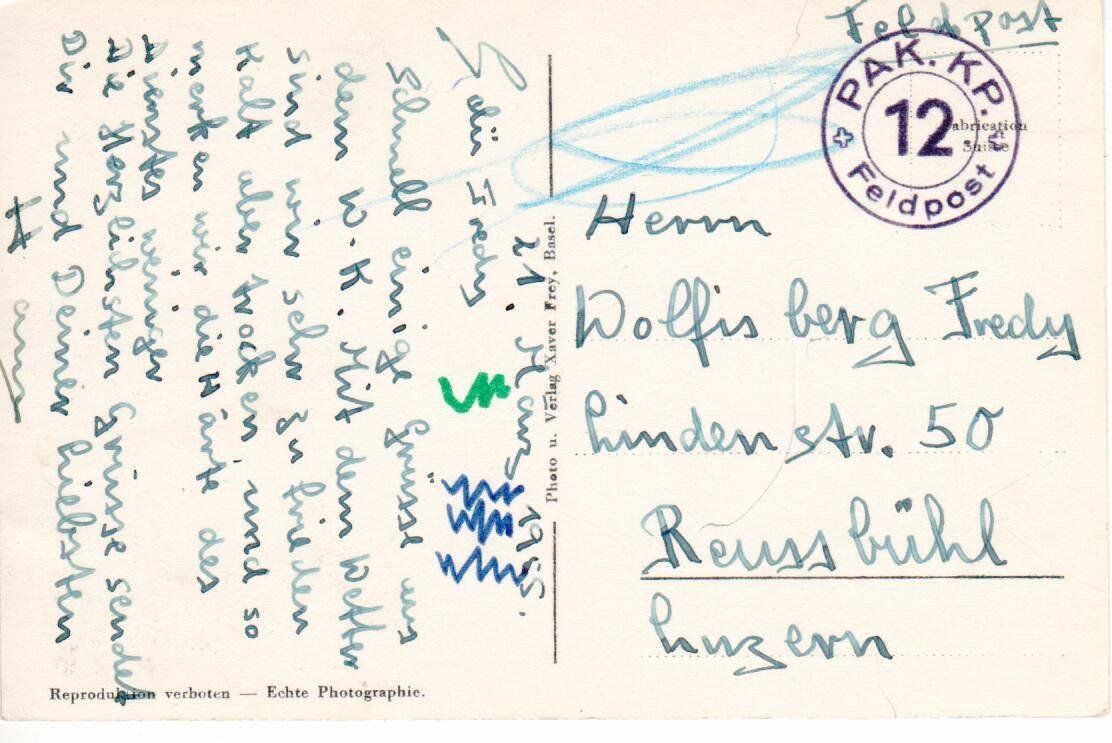 Cartoline postali: Frenkendorf - Schulhaus – Usato da Wolhusen venduto da Curver9 1