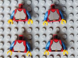 LEGO Castle - Torso Ritter rot / blau - 973p40c03