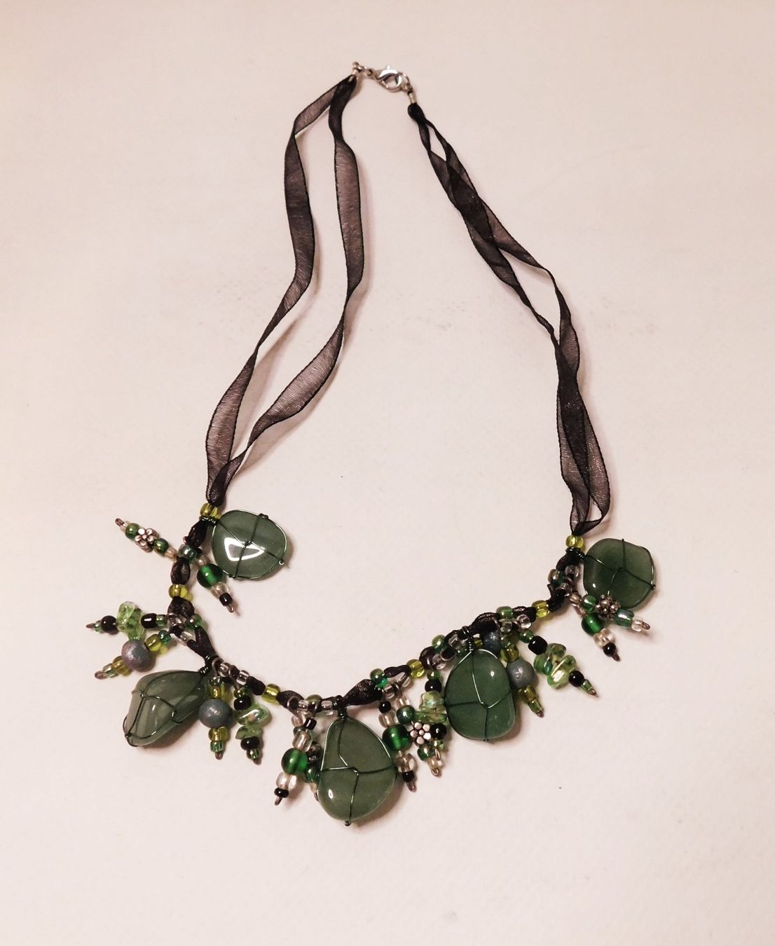 Catenine: Boho-Halskette mit Aventurin-Steinen & Wire-Wrap – Usato da Emmenbrücke venduto da Neverlaand-22