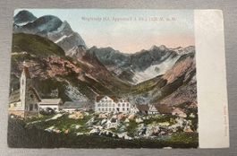Präge Postkarte Meglisalp - Appenzell mit Stpl. vom Gasthaus
