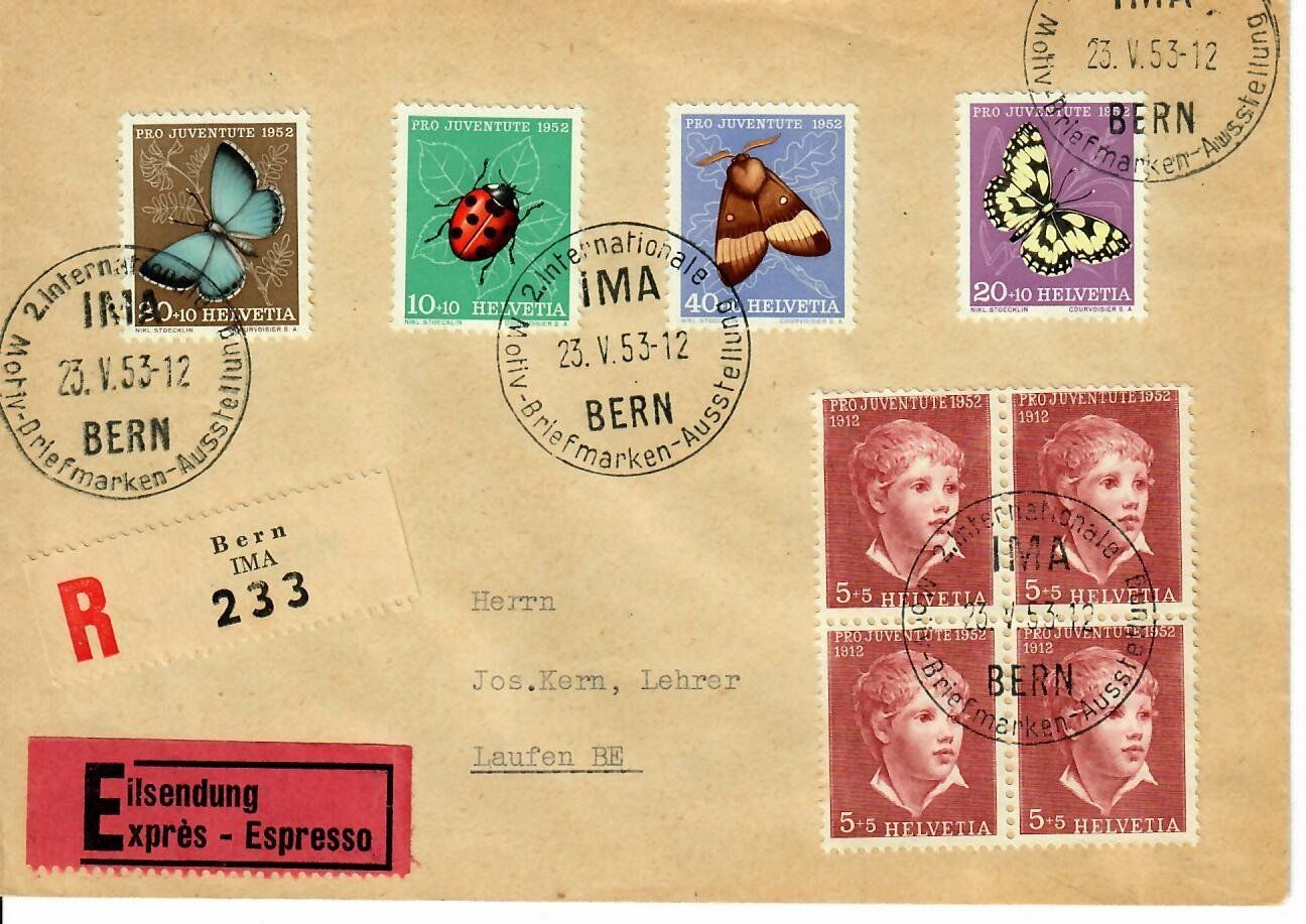 Tutti i francobolli: R - Brief Bern IMA 1953 – Usato da Hochdorf venduto da Ziegel-16