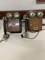 Antikes Wandtelefon mit Glocken - Rarität!!