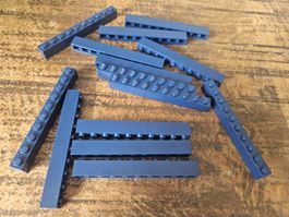 lego 6111 lot de 14 pièces Dark Blue Brick 1 x 10