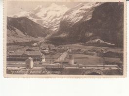 Kandersteg BLS 1914, mit Bahnstempel Gwatt