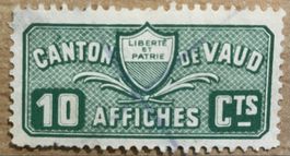 Fiskalmarke Kanton Waadt 10 Cts - Affiches
