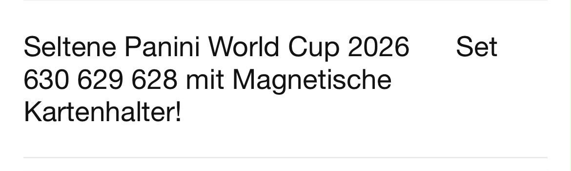 Panini Sammelbilder & Trading cards: FIFA World Cup 2026 Panini Set 630 629 628 – Neu (gemäss Beschreibung) aus Siebnen von speedy63 2