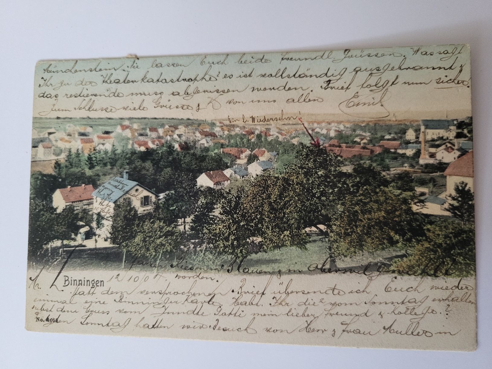 Cartoline postali: Historische Ansichtskarte Binningen 1908 R4 – Usato da nunningen venduto da mic_88k2