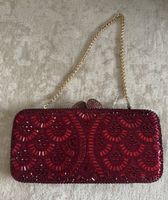Elegante rote Abendtasche / Evening clutch wine red