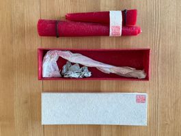 Rote Ritualkerzen, Handgefertigt