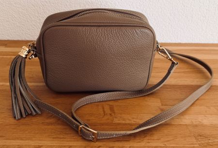 Tasche - Handtasche taupe beige CLASSIC Leder Crossbody