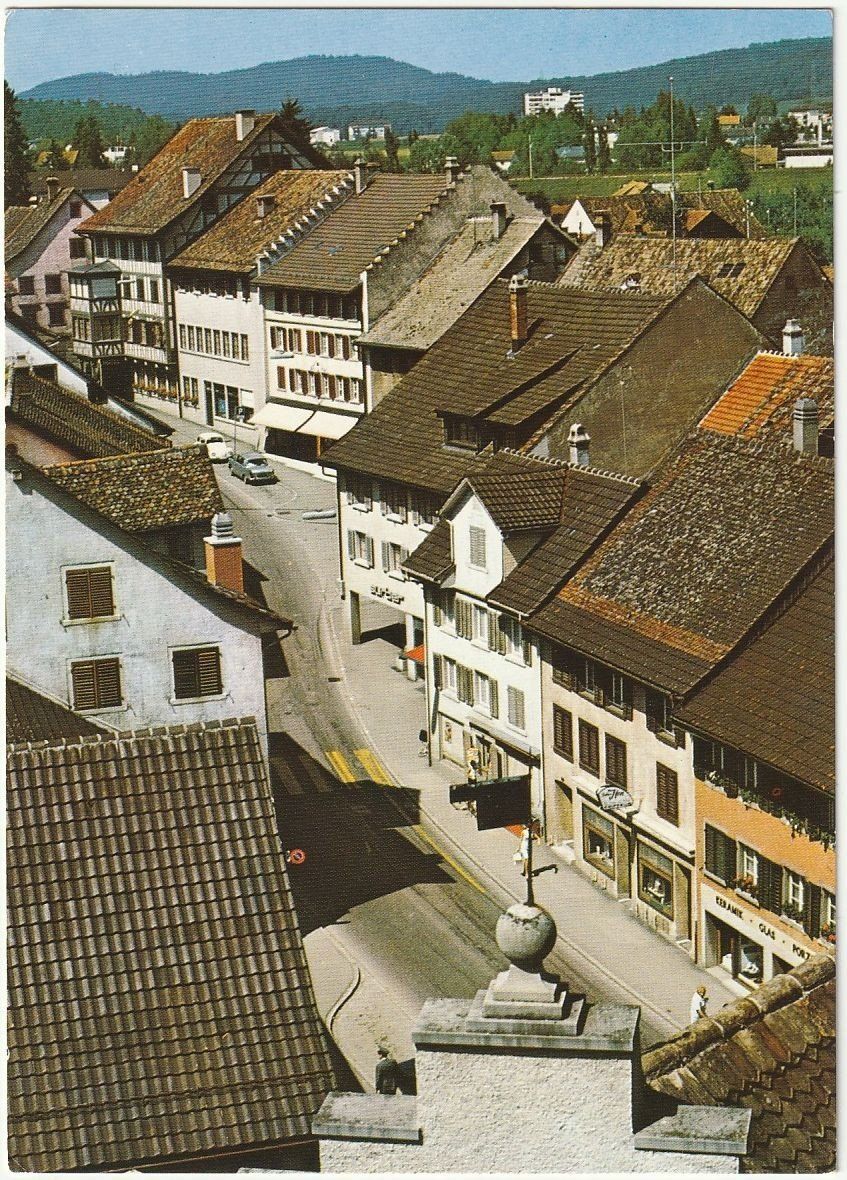Ansichtskarten: Foto-AK Bülach, Stadtkern – Gebraucht aus Fislisbach von Zigzag12