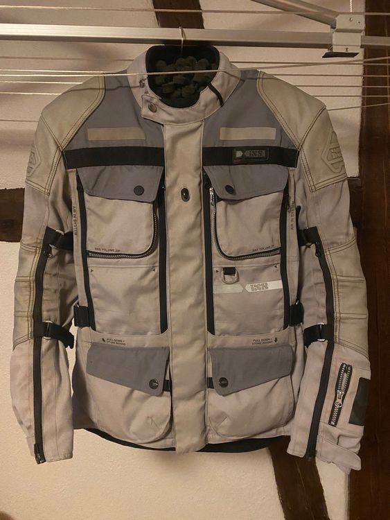 IXS Tour Lt Jacket Montevideo-Air 2 – Motorradjacke Light Grey-Dark Grey, Mit Protektoren (Level 2), Größe L