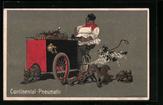 Cartoline postali: Wurstverkäufer auf Motorrad mit Warmhal – Usato da Berlin venduto da bartko-reher