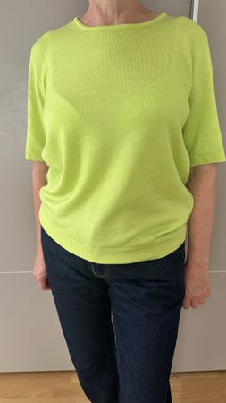 Pull Peter Hahn laine vierge vert lime taille 46 
