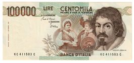 b- Italien, 100000 Lire Caravaggio 27.09. 1983 KC-C
