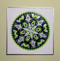 Mandala 70x70cm handgemaltes Bild