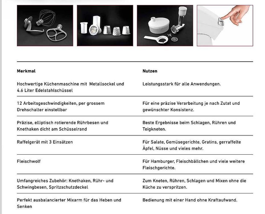 Turmix Appareils de cuisine: TURMIX Küchenmaschine – Neuf (Voir description) à Bättwil par Blonky 2