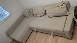 Bettsofa Friheten beige / hellgrau