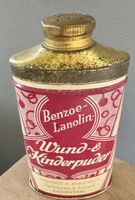 Alte Blechdose Wund- und Kinderpuder Benzoe-Lanolin