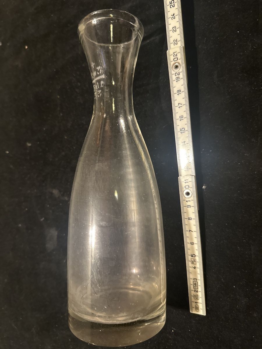 Glasi Hergiswil Caraffe: Glaskaraffe mit Eichmass 5 dl.  + Nw3. 1933 – Usato da Zürich venduto da Chaeffeler 2
