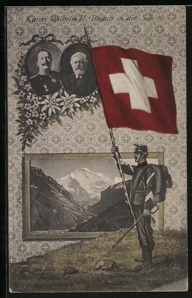 Ansichtskarten: Schweiz, Kaiser Wilhelm II. Besuch in de – Gebraucht aus Berlin von bartko-reher