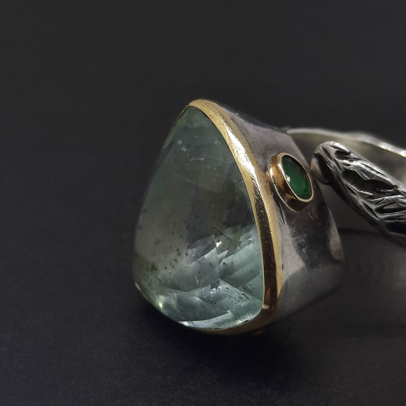 Anelli: Edler Ring mit bezauberndem Aquamarin Edelstein Gold Silber – Usato da Unterägeri venduto da Altgoldschmuck 1