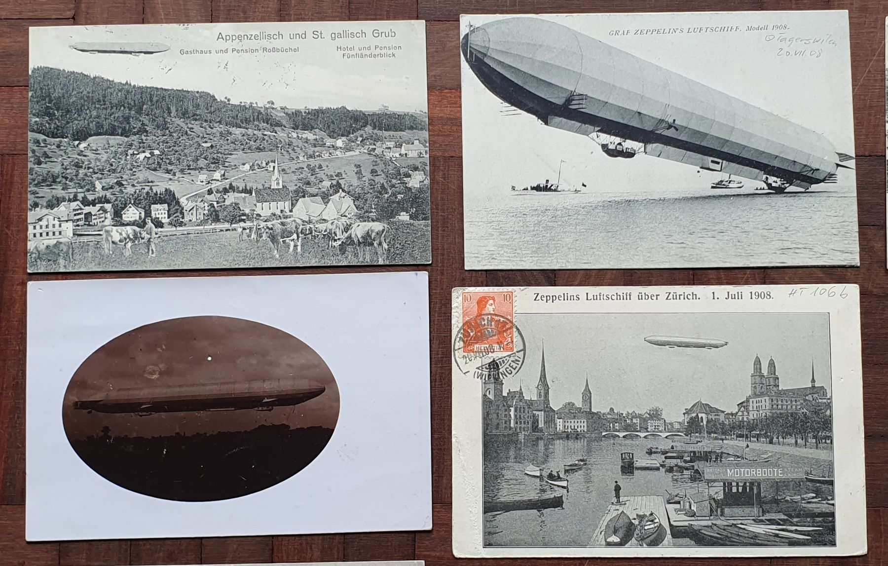 Cartoline postali: 12 Zeppelin-Karten – Usato da Kreuzlingen venduto da Rschweiz1 1