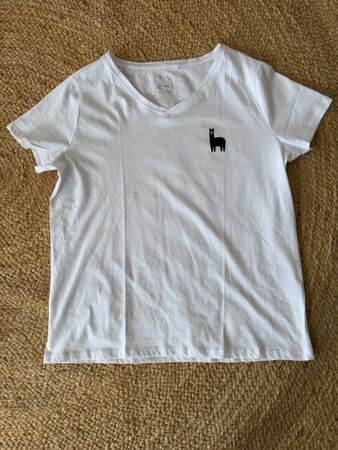 Damen T-Shirt weiss , Grösse M, Alpaka