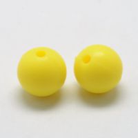 Silikonperlen in Lebensmittelqualität Gelb 12mm / 10Stück