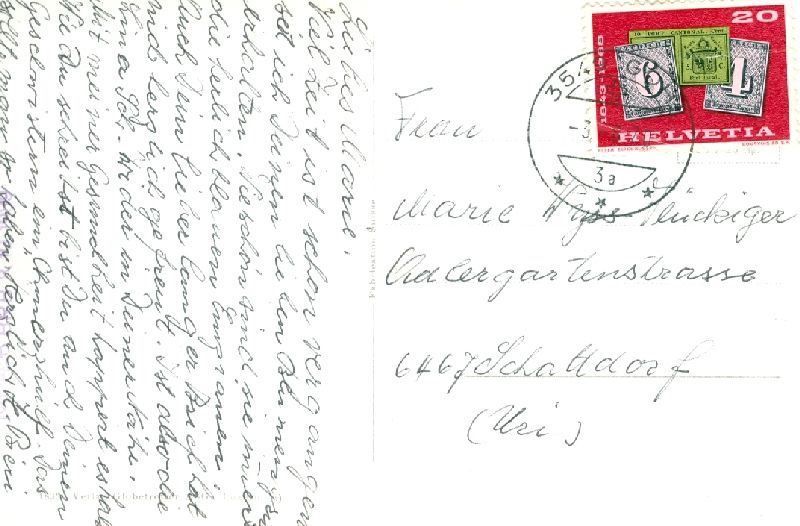 Cartoline postali: Langnau im Emmental + 1970 – Usato da Emmenbrücke venduto da teestube 1